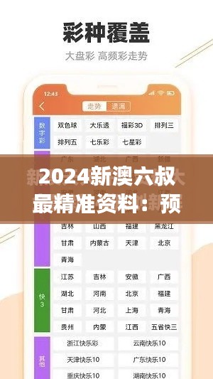 2024新澳六叔最精准资料:预测与现实交汇的全新视角