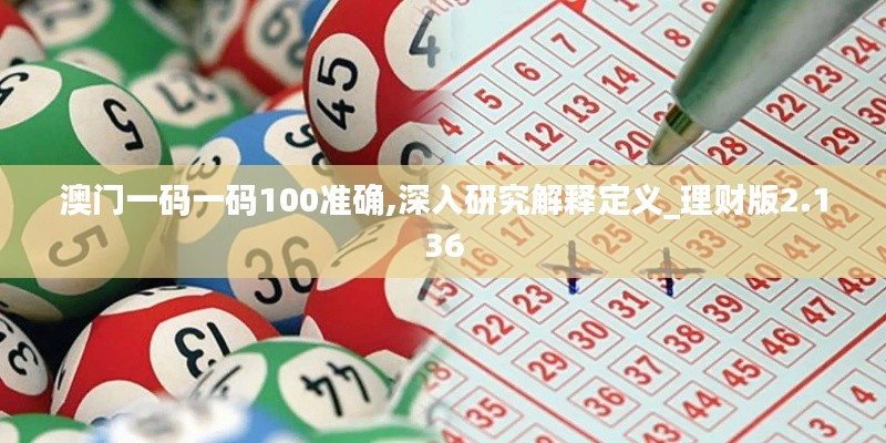 澳门一码一码100准确,深入研究解释定义_理财版2.136