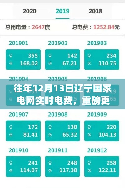 重磅解读,往年12月13日辽宁国家电网实时电费变化细节分析!