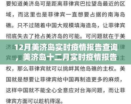 美济岛十二月疫情动态与应对策略,实时疫情报告查询及分析