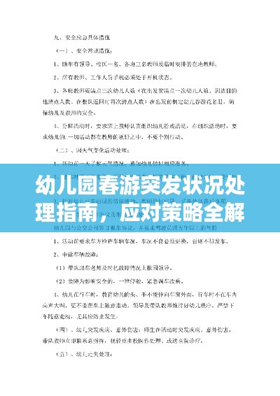 幼儿园春游突发状况处理指南,应对策略全解析